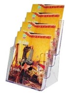 Deflect-O 77441 Brochure Holder A4 Four Tier