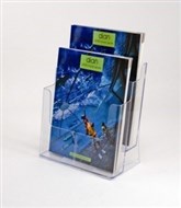 Deflect-O 77865 Brochure Holder A4 Two Tier Free Standing/Wall Mount