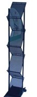 Deflect-O Dr1004 Mobile Floor Display Stand A4 X 7 With Castors Black Wire