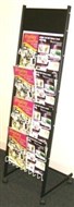 Deflect-O Dr1005 Mobile Floor Display Stand Suits A4 A5 Dl 4 Tier Black Wire