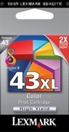 Lexmark No 43 Print Cartridge High Yield Colour