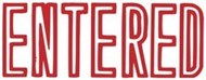 Xstamper 1021 Message Stamp Entered Red