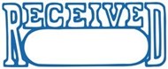 Xstamper 1203 Message Stamp Received/Date Blue