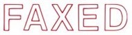 Xstamper 1346 Message Stamp Faxed Red