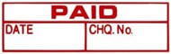 Xstamper 1533 Message Stamp Paid/Date/Cheque No. Red