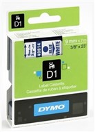 Dymo D1 Labelling Tape 9Mm X 7M Blue On White