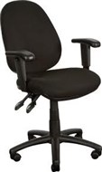 Ys Design 08A Typist Chair With Arms. Charcoal