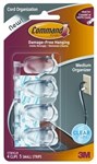 3M Command Adhesive 17301Clr Cord Clips Medium Clear Pack 4