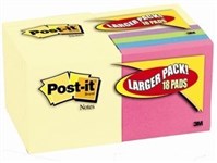 3M 654144B PostIt Original Notes Mixed Pack 90 Sheets Per Pad 76 X 76Mm YellowUltra Pack 18