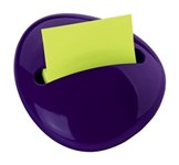 3M Pbl330Bk PostIt Note Pebble Shaped Dispenser With Pad Of 50 Pop Up Notes Purple