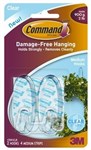 3M 17091Clr Command Adhesive Medium Hooks Clear Pack 2 Hooks And 4 Strips