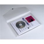 Marbig Doculope Wallet With Button And Cd Holder Foolscap Clear