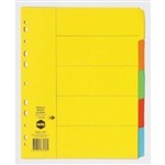 Marbig Extra Wide Dividers A4 5 Tab Manilla Bright