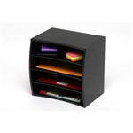Marbig Stor A File Organiser Wooden 4 Tier Black
