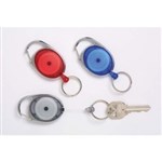 Rexel Retractable Key Holder Snap Lock Grey