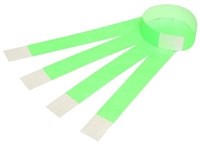 Rexel Tyvek Wristbands With Serial Number Fluoro Green Pack 100