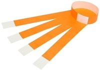 Rexel Tyvek Wristbands With Serial Number Fluoro Orange Pack 100