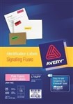 Avery 35952 L7162Fp Laser Labels Fluorescent Pink 16 Per Sheet Pack 25