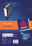Avery 959035 L7171 Laser Labels Lever Arch 4 Per Sheet White Pack 25