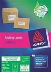 Avery 959121 L7163Ev Enviro Laser Labels Address 14 Sheet Pack 100