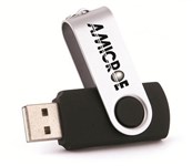 Amicroe Ami32GbUsb2S Swivel Top Usb Flash Drive 32Gb Black