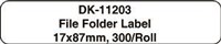 Brother Dk11203 File Folder Label 17 X 87Mm White Roll 300