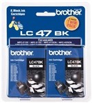 Brother Lc47Bk2Pk Inkjet Cartridge Black Pack 2