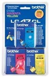 Brother Lc47Cl3Pk Inkjet Cartridge Tri Colour Pack 3