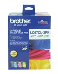 Brother Lc67Cl3Pk Inkjet Cartridge Colour Pack 3