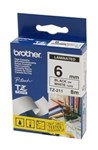 Brother Tze211 Labelling Tape Black On White 6Mm X 8M