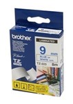 Brother Tze223 Labelling Tape Blue On White 9Mm X 8M