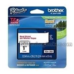 Brother Tze252 Tape24Mm Red On White Laminated