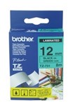 Brother Tze731 Labelling Tape Black On Green 12Mm X 8M