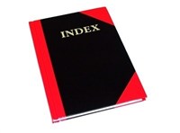Cumberland Red  Black Gloss Notebook Index A4 200 Pages