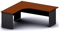 Ddk Accent Radial Workstation 2 Piece Left Hand Return 1800 X 750  1800 X 600 X 725Mm IsCherrywood