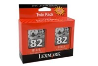 Lexmark No 82 Ink Cartridge Black Pack 2