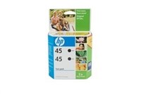 Hp Cc625Aa No 45 Ink Cartridge Pack 2 Black