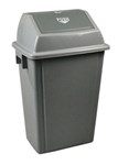 Italplast I 183 Waste Bin Heavy Duty With Swing Top Lid 58 Litre Grey
