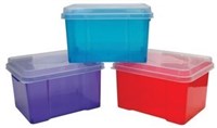 Italplast I 307Tpr 32 Litre Tint Purple Storage Box With Transparent Lid