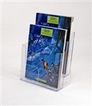 DeflectO 77865 Brochure Holder A4 Two Tier Free StandingWall Mount
