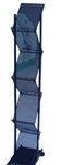DeflectO Dr1004 Mobile Floor Display Stand A4 X 7 With Castors Black Wire