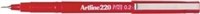 Artline 220 Fineliner Superfine 02Mm Red