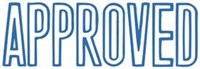 Xstamper 1008 Message Stamp Approved Blue