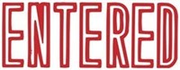 Xstamper 1021 Message Stamp Entered Red