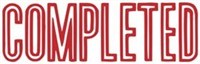 Xstamper 1026 Message Stamp Completed Red