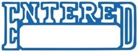 Xstamper 1205 Message Stamp EnteredDate Blue