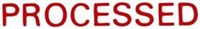 Xstamper 1314 Message Stamp Processed Red