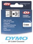 Dymo D1 Labelling Tape Black On Clear 6Mmx7M