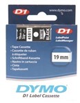 Dymo D1 Labelling Tape White On Black 19Mm X 7M