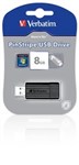 Verbatim Store N Go Pinstripe Retractable Usb Drive 8Gb Black